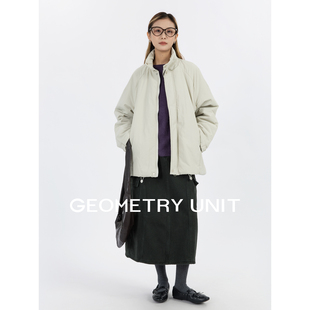 棉衣 简约宽松短款 几何单元 立领棉服防风保暖棉服外套女加厚冬季