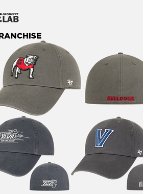 47brand灰色帽子男生大码软顶棒球帽女全封帽反戴鸭舌帽潮