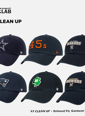 47brand春夏棒球帽女显白藏蓝色软顶ny帽子美式小标LA鸭舌帽男