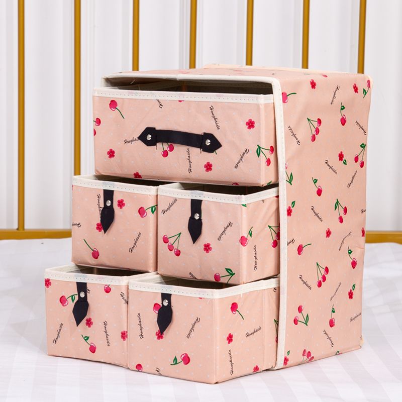 加厚优质无纺布内衣袜子收纳盒杂物整理箱可折叠简约抽屉式收纳箱