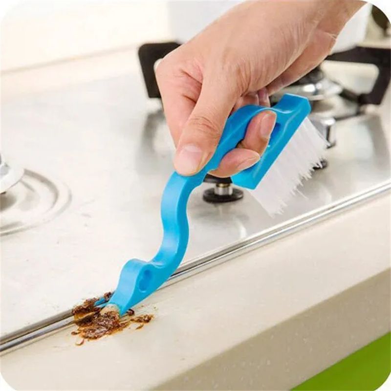 窗户凹槽死角缝隙厨卫天鹅造型二合一门窗清洁刷手握清洁沟槽刷子