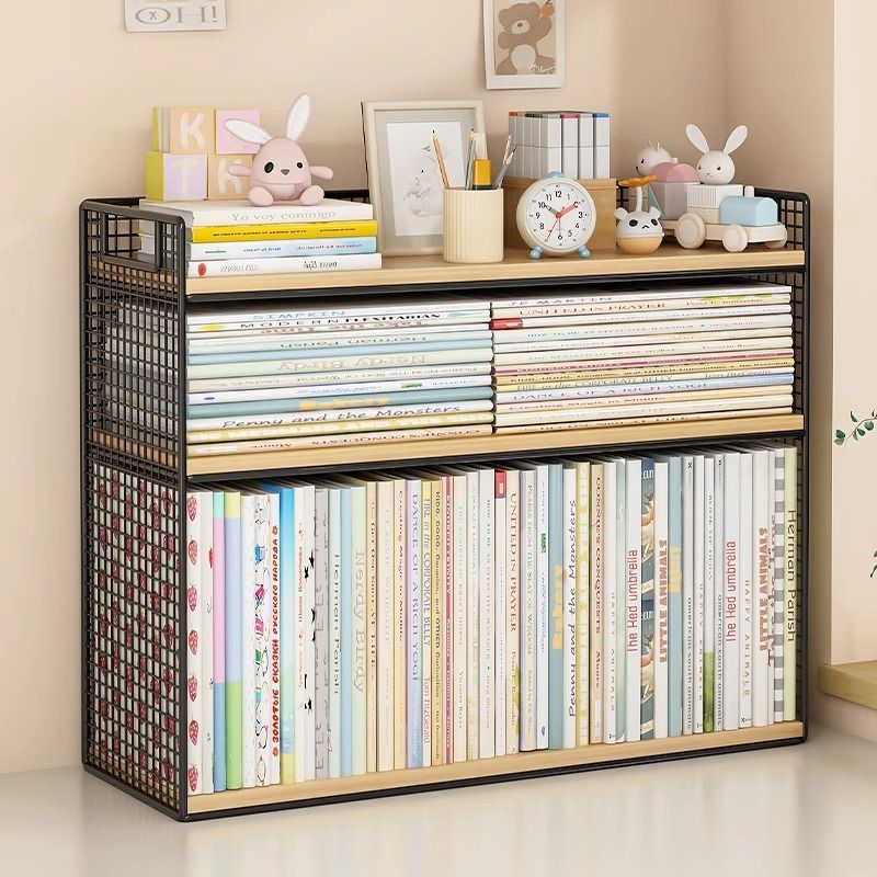 桌面小书架置物架绘本架书桌上收纳神器书立架写字台书籍书本简易