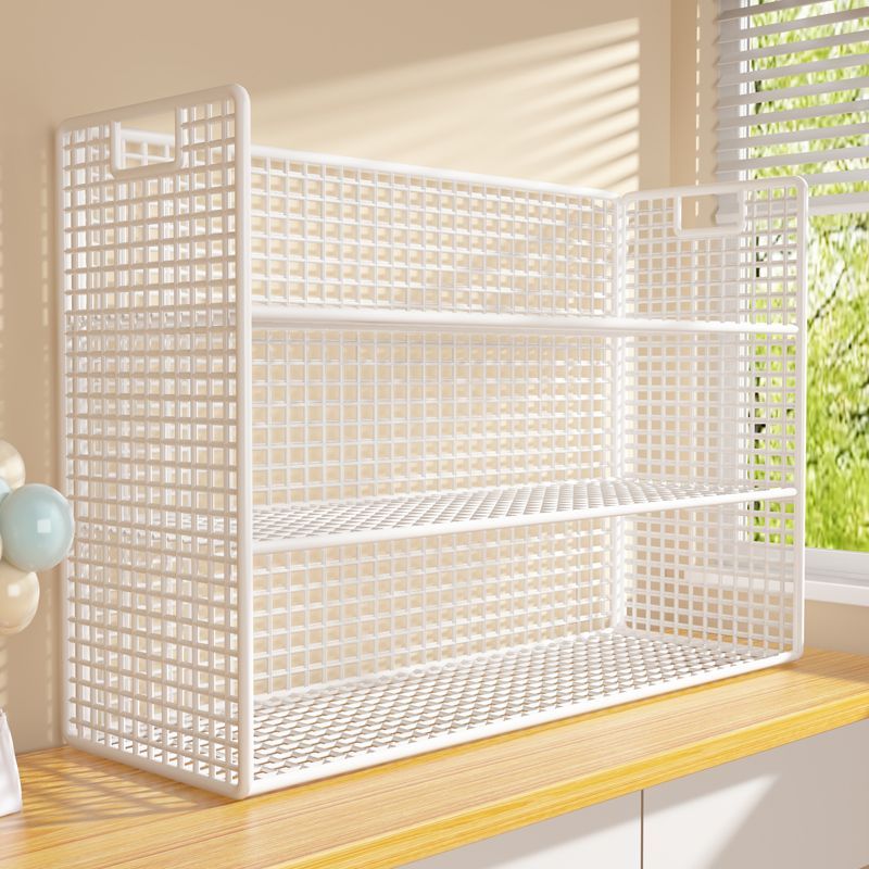 书架桌面书柜书桌收纳置物架绘本桌上书籍神器书本儿童铁艺收纳盒