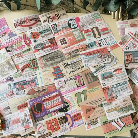 junkjournal复古车票手账硫酸纸