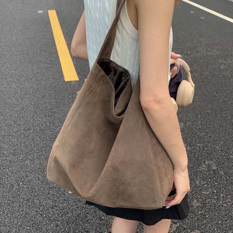大容量慵懒风腋下包女2025秋冬新款复古磨砂单肩包小众通勤托特包,箱包皮具/热销女包/男包,托特包,淘宝优惠券,粉丝福利购,淘宝优惠卷