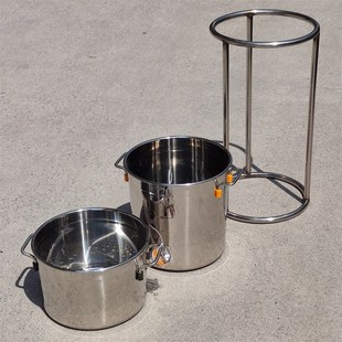 川渝地区专用凉虾漏盆漏勺槐花粉娃娃鱼筛子商用不锈钢漏盆加厚