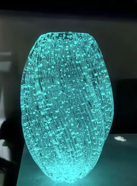 【发光麦芽糖】玻璃网红荧光玻璃花瓶桌面水培插花摆件好看高颜值