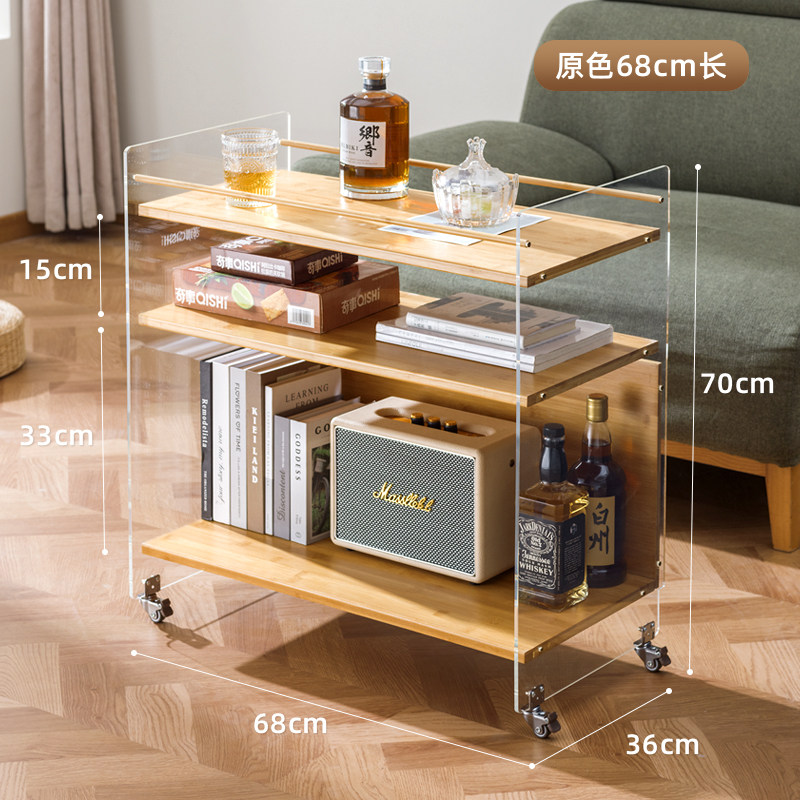 可移动沙发边几小推车创意茶几客厅家用角几置物架卧室床头小桌子