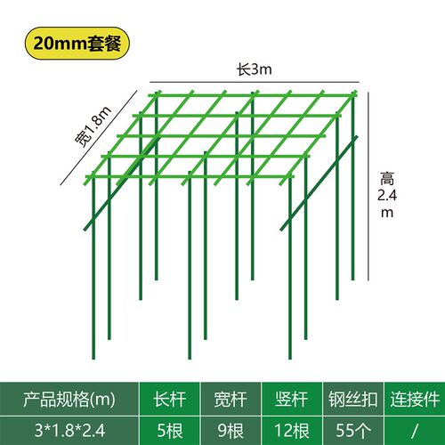 葡萄架子庭院户外葫芦爬藤架百香果攀爬架支撑包塑钢管瓜架杆家用