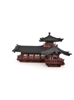 钰书房吸水石假山盆景小屋摆件鱼缸微景观造景枯山水假山摆件古楼