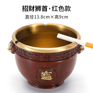 潮流摆件 纯铜烟灰缸家用室内客厅办公室茶几防飞灰烟缸创意个性