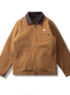 阿美咔叽美式硬汉cleanfit底特律夹克圣达菲j97帆布加厚工装外套