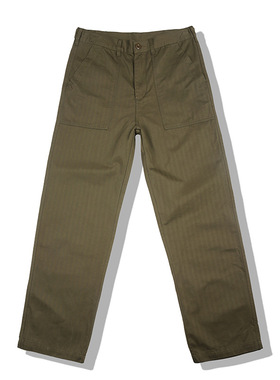 阿美咔叽人字纹美式军裤复古OG107长裤Vintage休闲裤军绿色工装裤