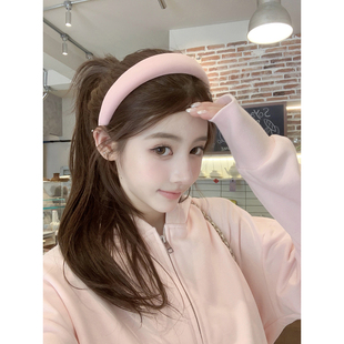 发箍少女粉色系搭配发饰 马卡龙色系窄版 若语定制 高颅顶神器3.0