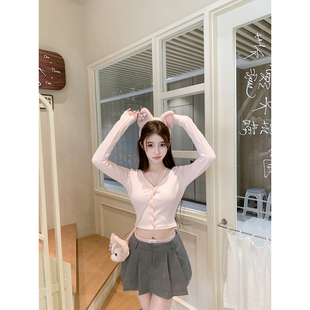 若语定制 aw梦中情裙 假两件灰粉撞色西装半身裙高腰百褶裤裙学院