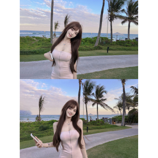 95棉抹胸裙开衫 若语3 套组 海边日记 9.5折 新品