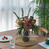 乡村摆件锦年花瓶套装 北欧森系天然干花diy插花真花家居装 饰美式