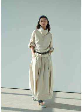 NEIHE内赫 2026早春款简约气质廓形设计遮不规则肉显瘦休闲半身裙