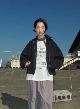 NEIHE内赫 2025新款时尚廓形蝙蝠袖短外套女秋季女装高级感