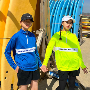 宽松儿童泳衣分体平角长袖长裤保暖潜水服男童女童中小童速干泳装