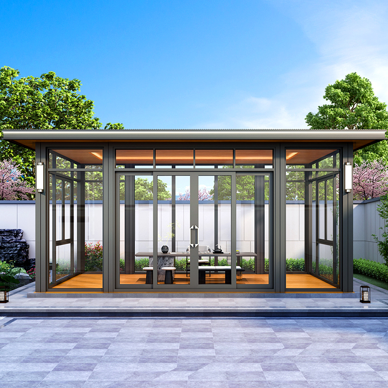 铝合金茶室阳光房铝艺凉亭