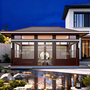 铝合金凉亭阳光房别墅新中式 亭子户外现代庭院茶室花园四角亭定制