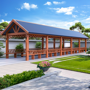 铝合金文化长廊古建景观凉亭园林公园连廊庭院户外花园廊架定制