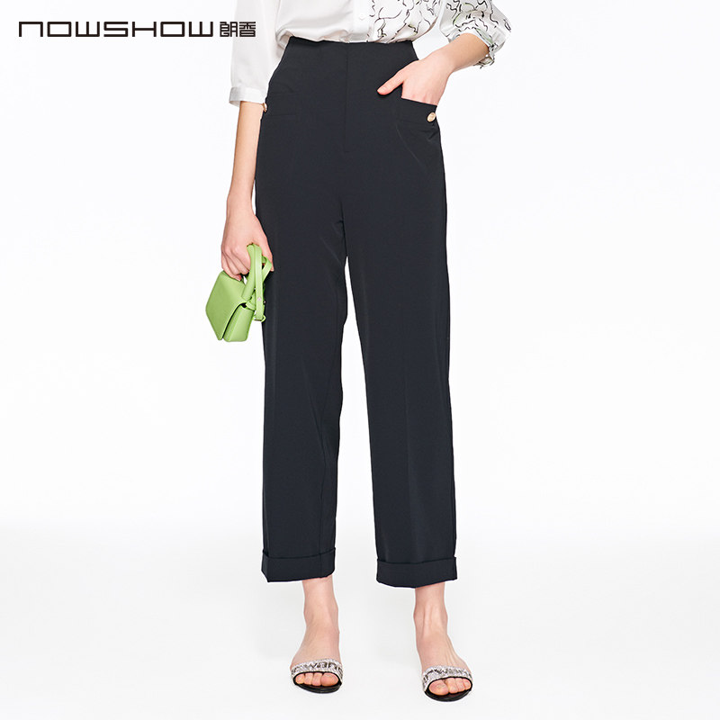 nowshow朗香夏季新品翻边显瘦西装裤222015