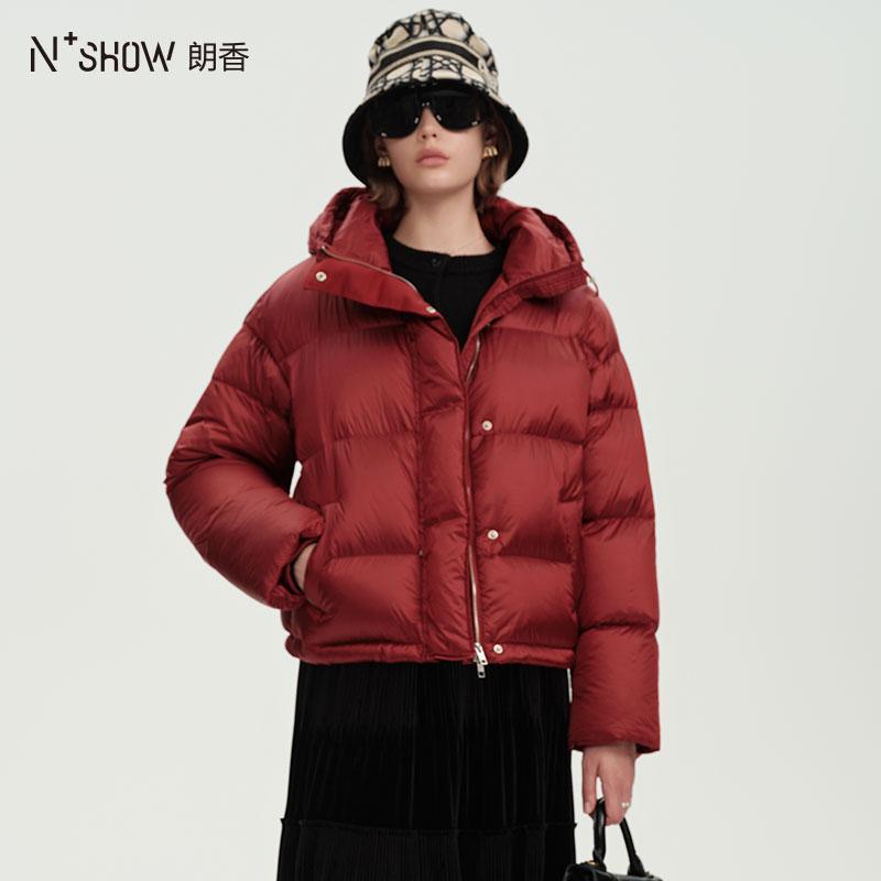 朗香红色短款泡芙羽绒服