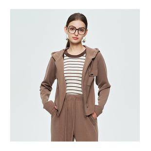 NOWSHOW朗香春季新品连帽外套开衫241057