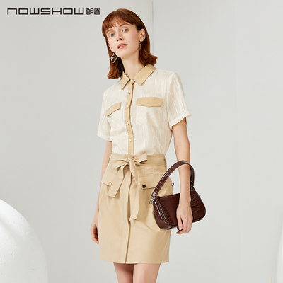 nowshow朗香衬衫半裙两件套