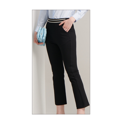 朗香黑色高弹力显瘦女裤