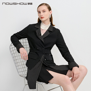 NOWSHOW朗香黑色西装式连衣裙213111