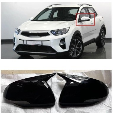 适用于17-25款起亚 Stonic牛角后视镜外壳倒车镜盖胶粘汽车装饰