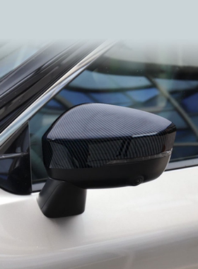 适用于20-23款日产Juke倒车镜盖碳钎纹后视镜壳车身反光镜雨眉贴