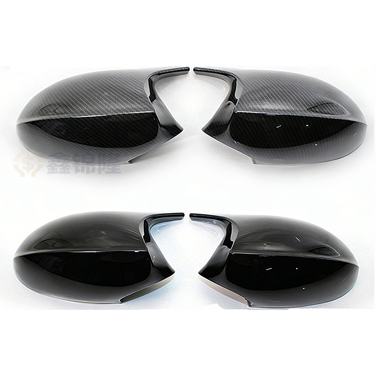 适用于06-08年宝马3系E90E92汽车改装牛角倒车镜外壳后视镜罩