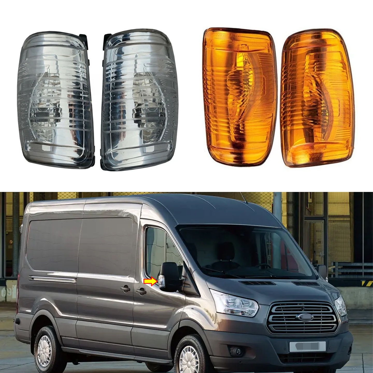 适用于14-19款福特全顺Transit MK8 倒车镜转向灯BK3Z-13B375-A