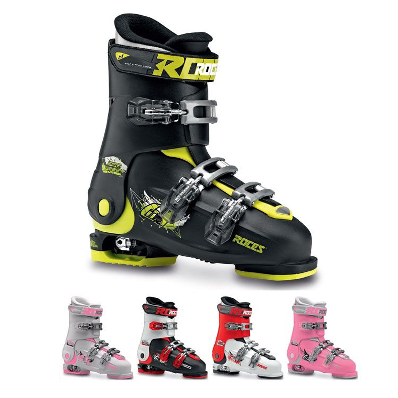 进口ROCES双板滑雪鞋6码可调伸缩