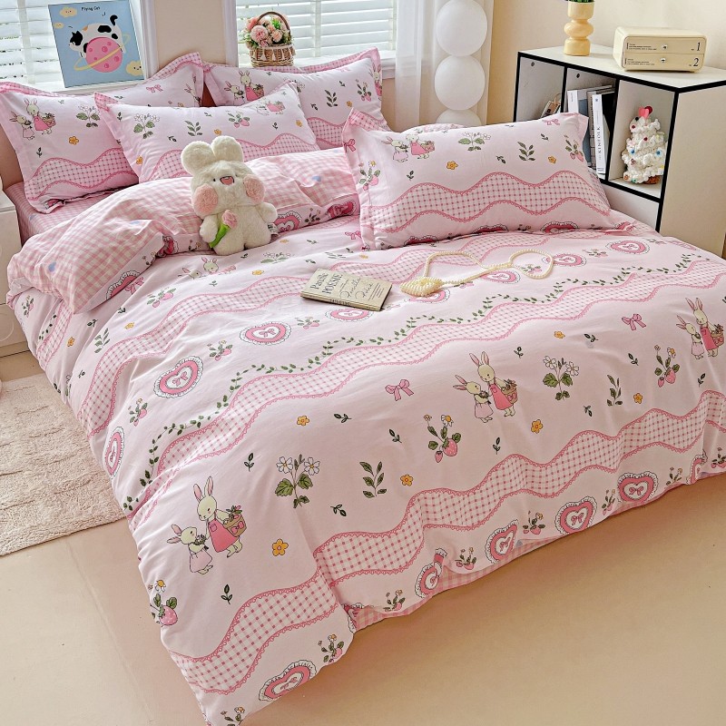 100%纯棉四件套全棉单人学生宿舍被套床单床笠三件套双人床上用品,床上用品,床品套件/四件套/多件套,淘宝优惠券,粉丝福利购,淘宝优惠卷