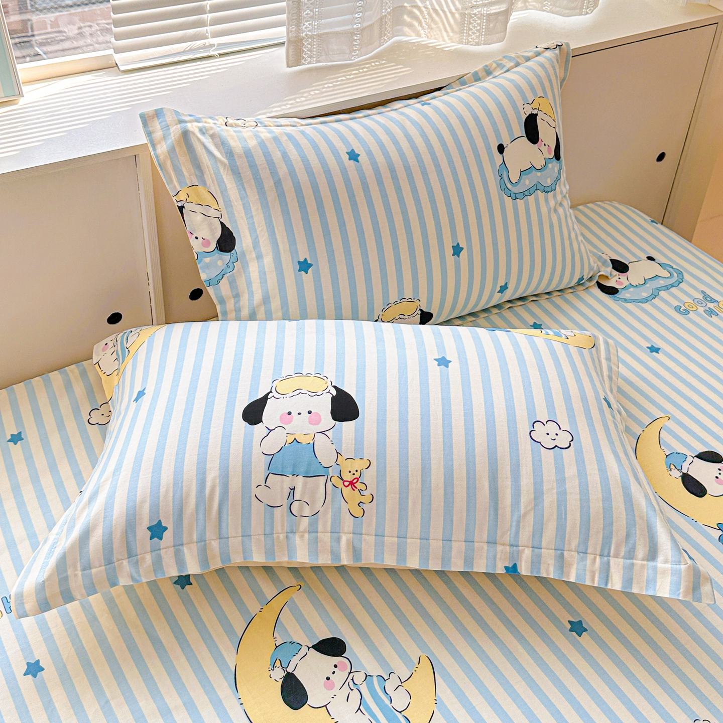 A类100%新疆全棉枕头套成人48x74cm纯棉枕套一对装家用枕皮枕芯套