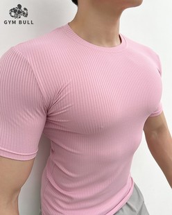 夏季薄男款健身运动t恤男短袖高弹速干男士训练紧身上衣深蹲汗衫T