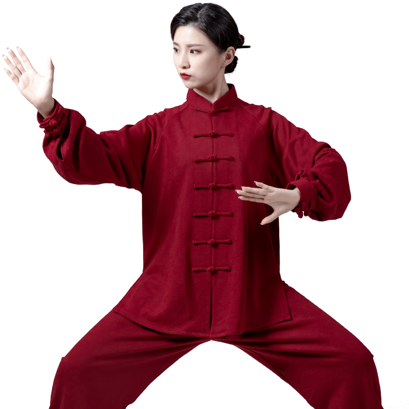 太极服女2025新款秋冬全棉加厚太极拳八段锦练功服官方旗舰店男士