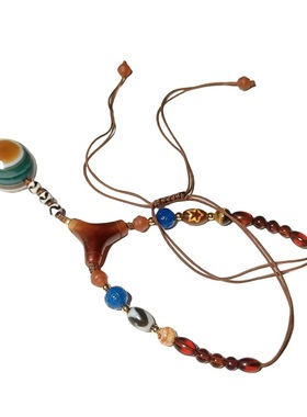 天然天珠吊坠项链玛瑙可调节