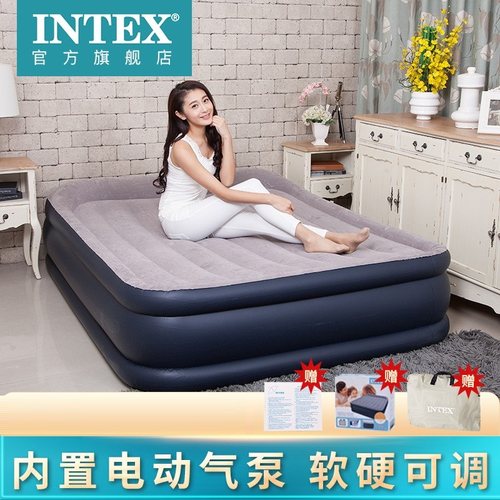 intex气垫床充气床垫单人双人家用加大折叠厚床垫户外便携折叠床-封面