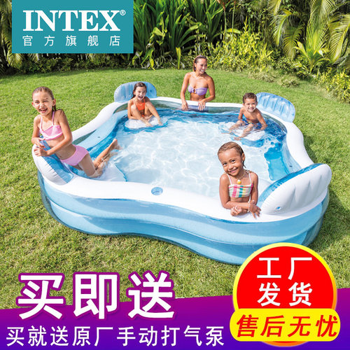 intex透明宝宝家庭戏水游泳池