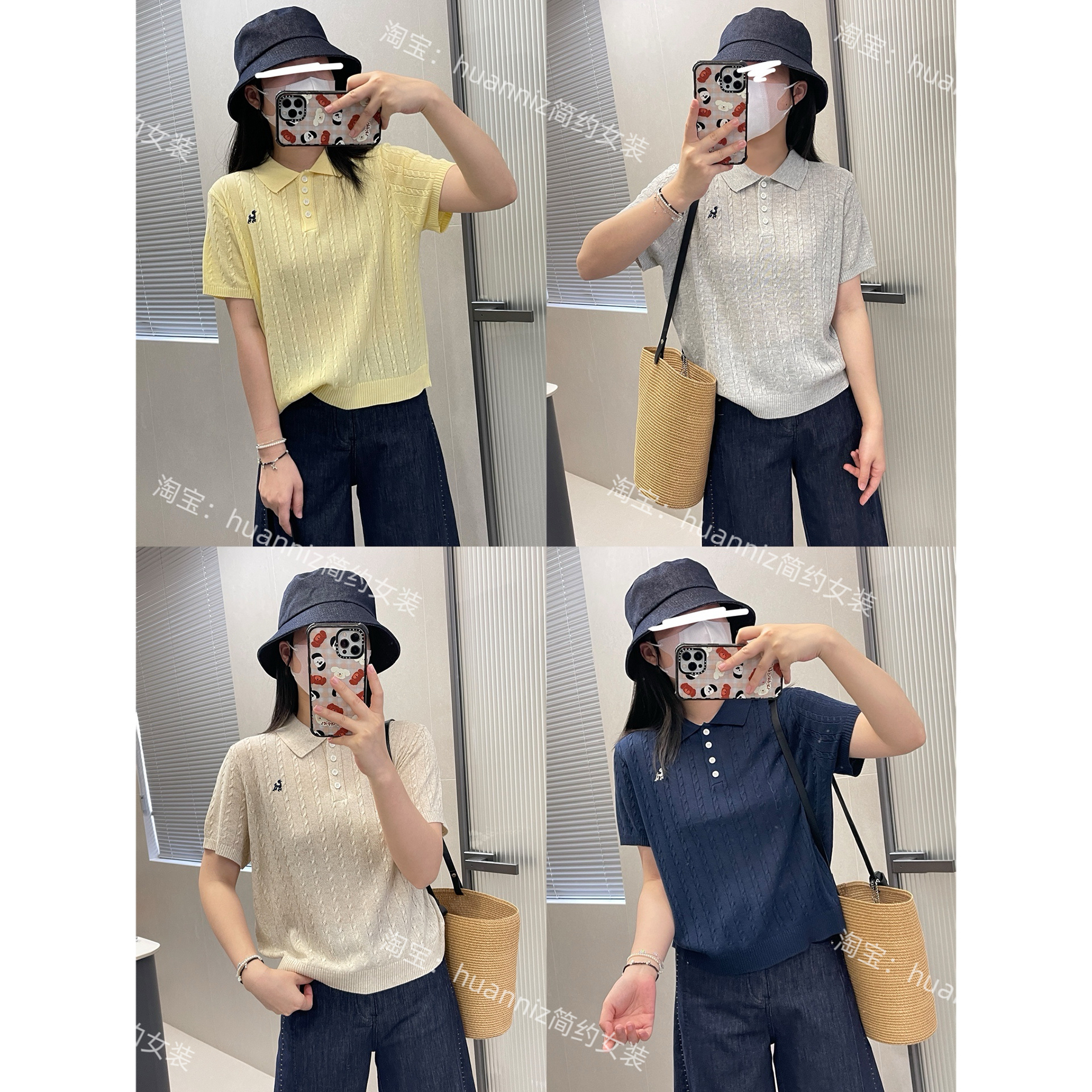 学院风夏季薄款莱赛尔亚麻polo衫