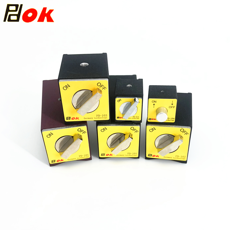 PDOK开关式强力磁力座强磁V型座三角台座磨床磁座线切割机床固定