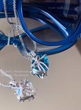 只吃三文鱼轻奢原创礼物盒锁骨链