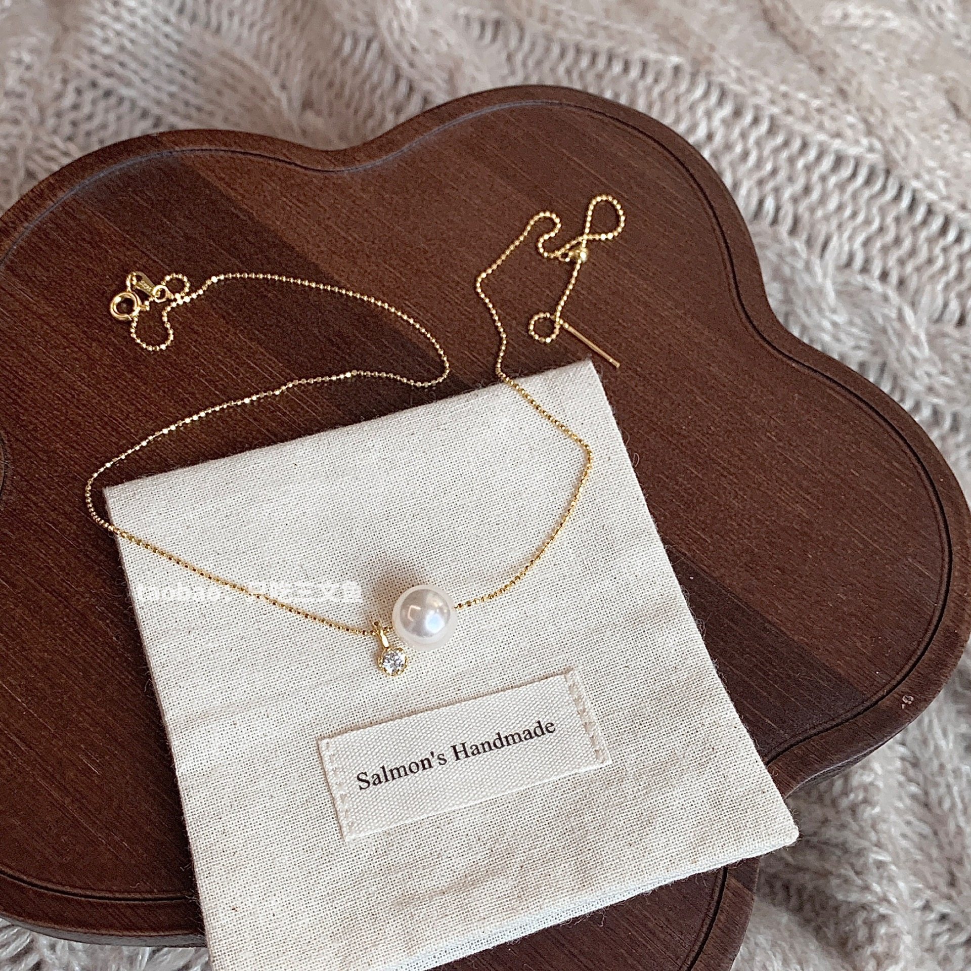 只吃三文鱼-纯银长期主义高端线*施华洛珍珠路路通 洗澡睡觉免取,饰品/流行首饰/时尚饰品新,银饰项链,淘宝优惠券,粉丝福利购,淘宝优惠卷