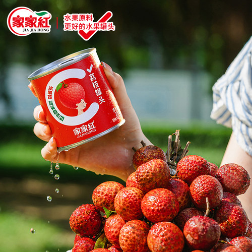 家家红荔枝罐头新鲜无核奶茶原料
